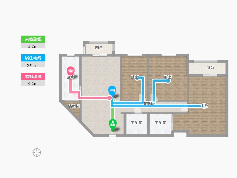 北京-北京市-芳城园一区-141.17-户型库-动静线