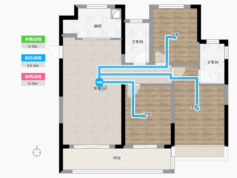 安徽省-宿州市-泗县绿城深蓝中心-96.80-户型库-动静线