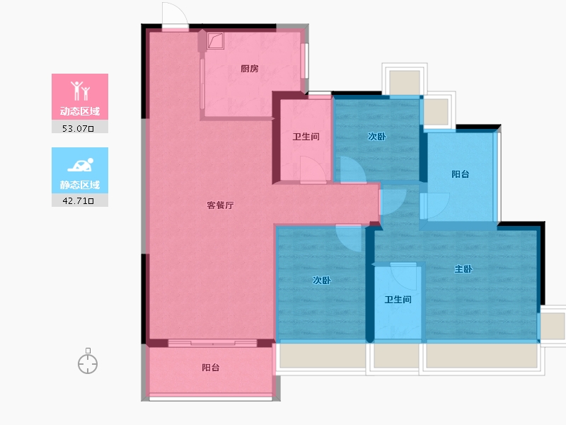 广东省-深圳市-汇城茗院-89.48-户型库-动静分区