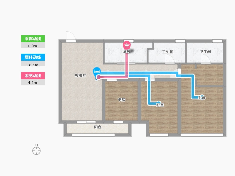 河北省-邯郸市-永洋新城2号院-87.00-户型库-动静线