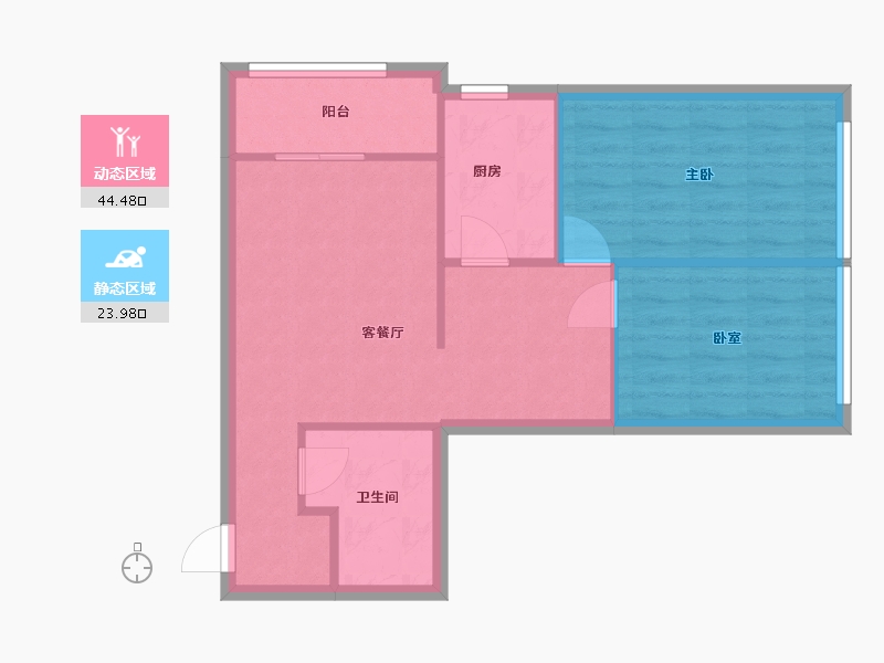 北京-北京市-乐城-70.00-户型库-动静分区