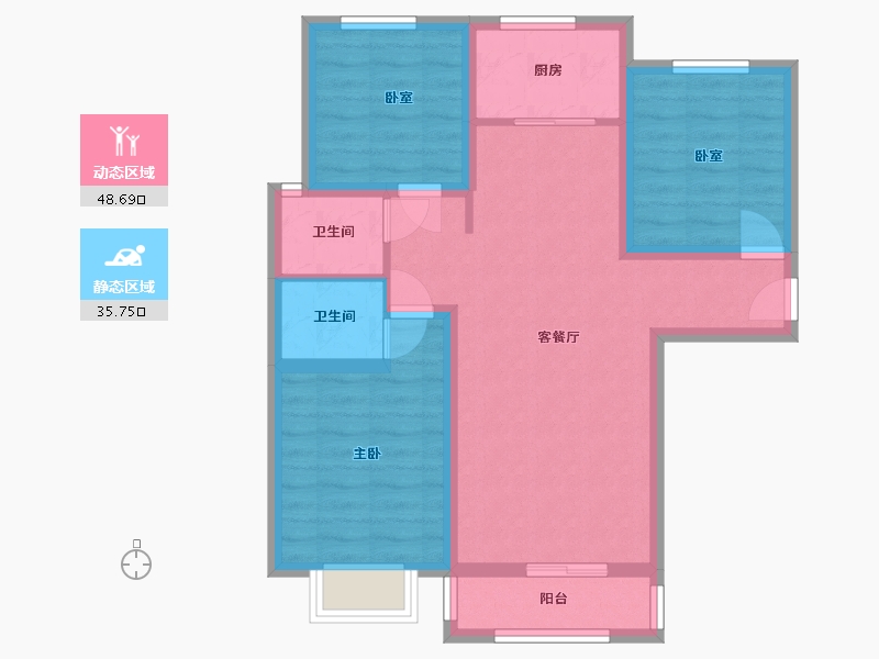 河北省-保定市-欧陆园-88.00-户型库-动静分区