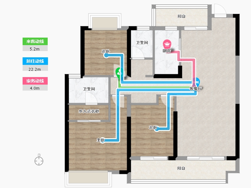 湖南省-长沙市-融创会展上东区-107.00-户型库-动静线