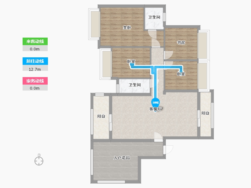 贵州省-黔东南苗族侗族自治州-榕郡壹品-110.57-户型库-动静线