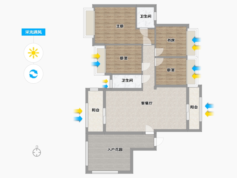 贵州省-黔东南苗族侗族自治州-榕郡壹品-110.57-户型库-采光通风