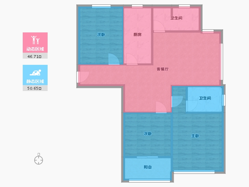 江苏省-南京市-桃园-96.09-户型库-动静分区