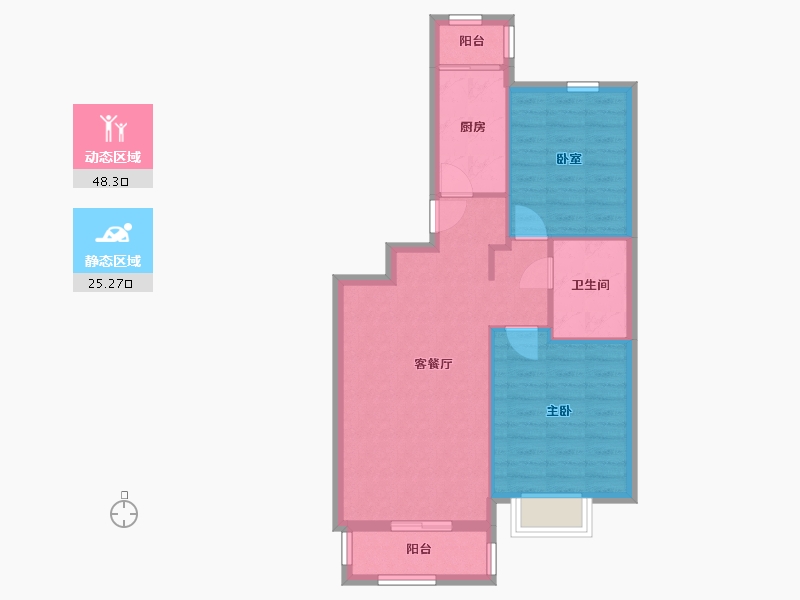 北京-北京市-润泽悦溪-70.00-户型库-动静分区