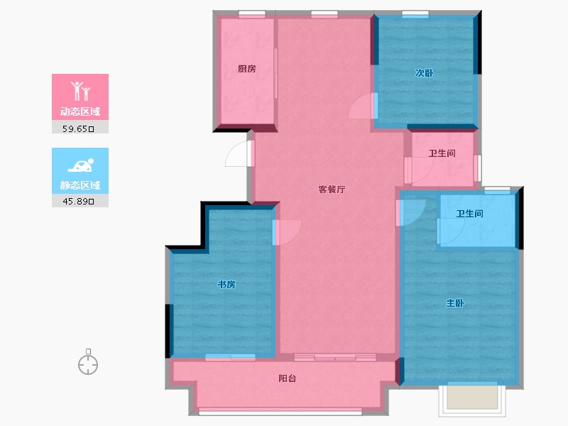 安徽省-宿州市-翡翠森林-94.40-户型库-动静分区