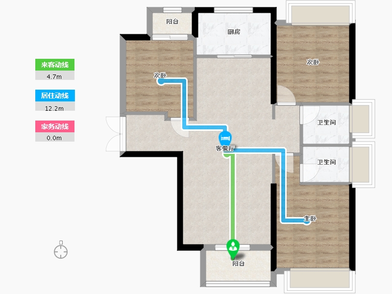 甘肃省-庆阳市-御江天府-96.00-户型库-动静线