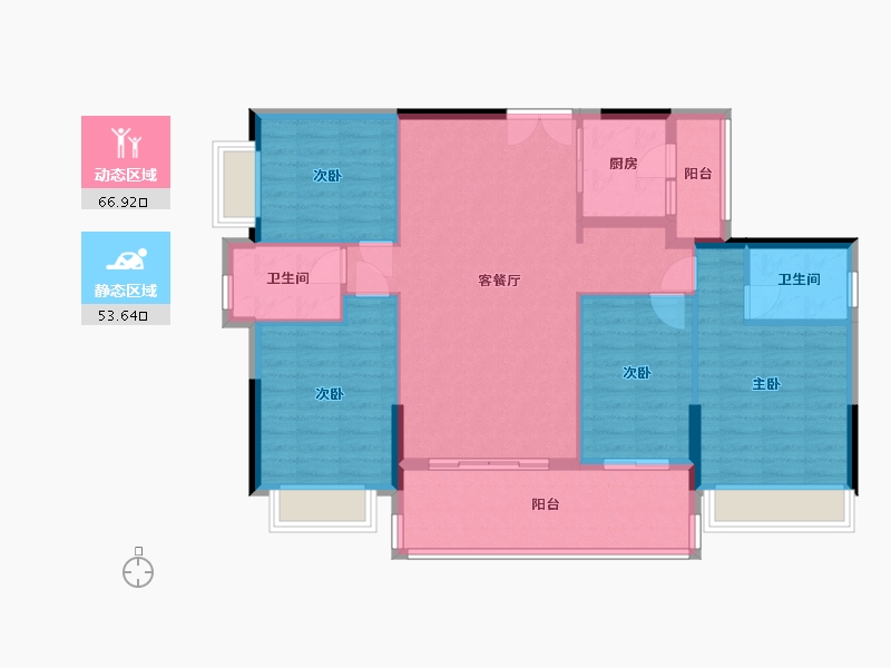 广东省-中山市-博爱里-113.00-户型库-动静分区