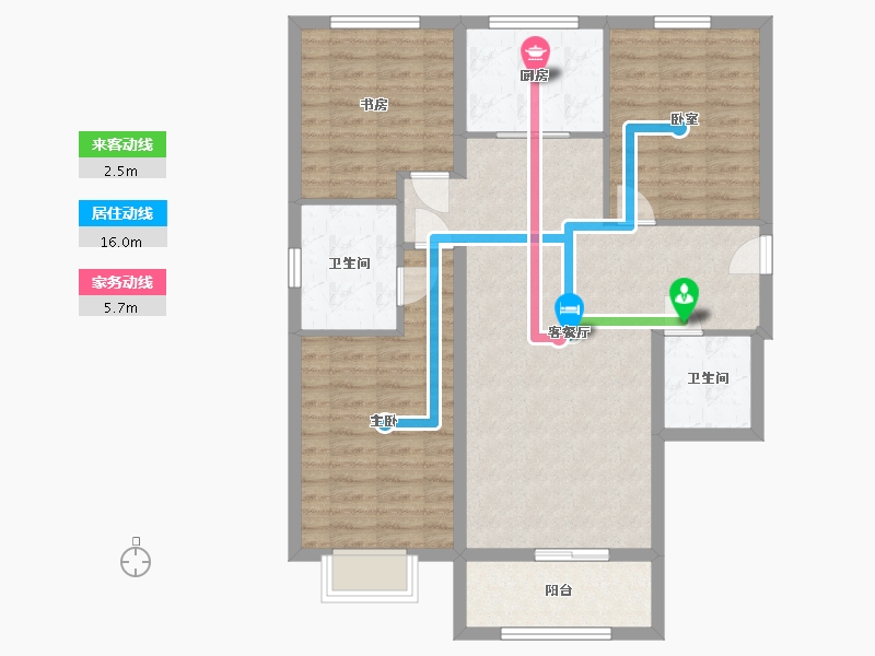 山西省-大同市-兴云华庭-104.00-户型库-动静线