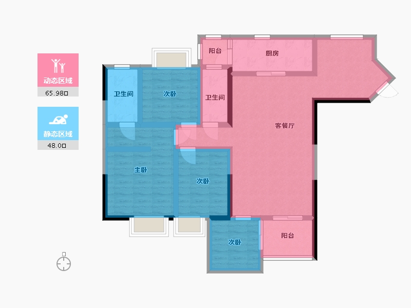 广东省-惠州市-星岸城-100.00-户型库-动静分区