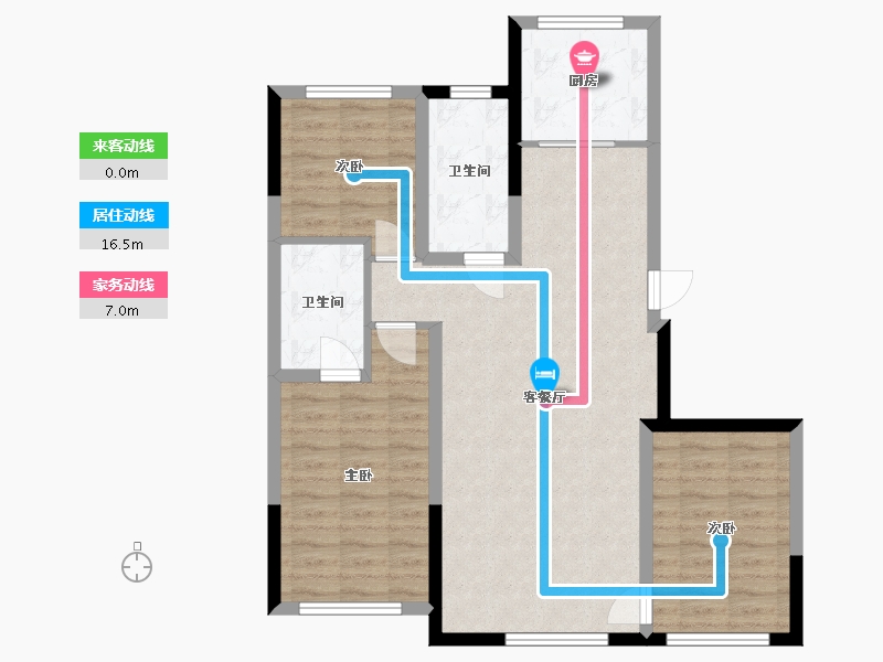 辽宁省-沈阳市-首府-87.90-户型库-动静线