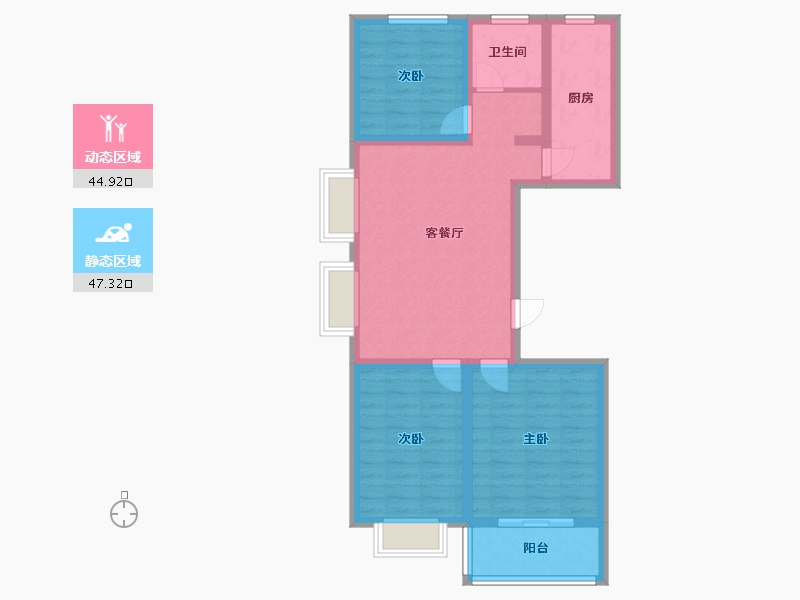 河南省-濮阳市-汇丰雅筑-82.06-户型库-动静分区