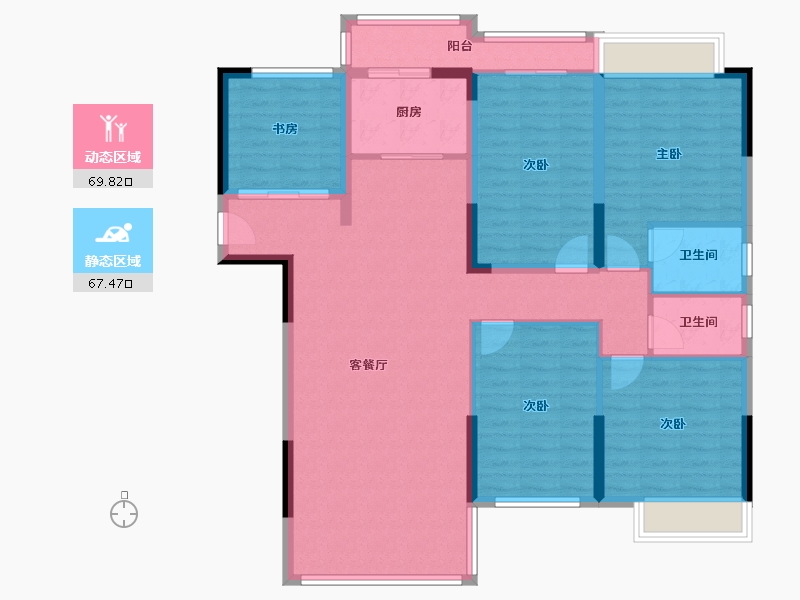 广西壮族自治区-玉林市-鑫盟公园丽景-128.00-户型库-动静分区