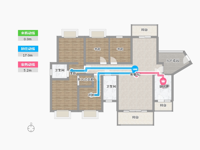 湖南省-衡阳市-恒建紫金湾-133.82-户型库-动静线