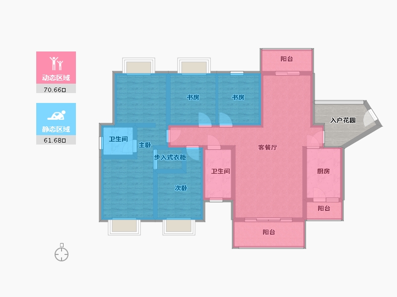 湖南省-衡阳市-恒建紫金湾-133.82-户型库-动静分区