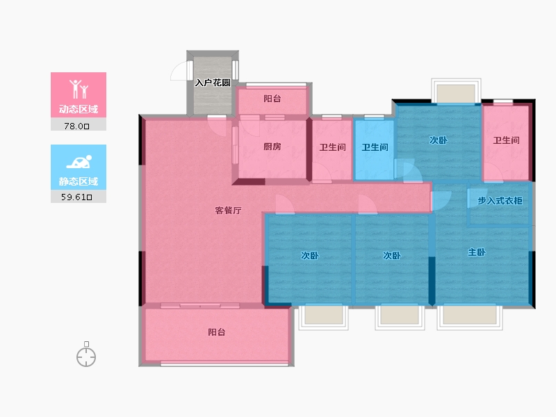 广东省-清远市-云山诗意-128.26-户型库-动静分区