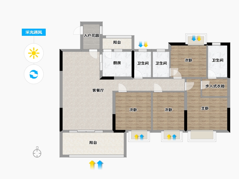 广东省-清远市-云山诗意-128.26-户型库-采光通风