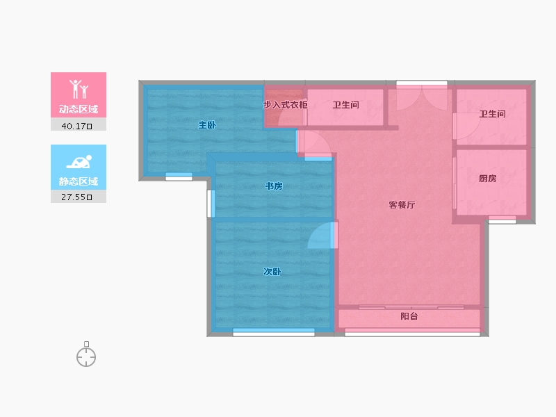 甘肃省-兰州市-温商金城北岸-93.60-户型库-动静分区