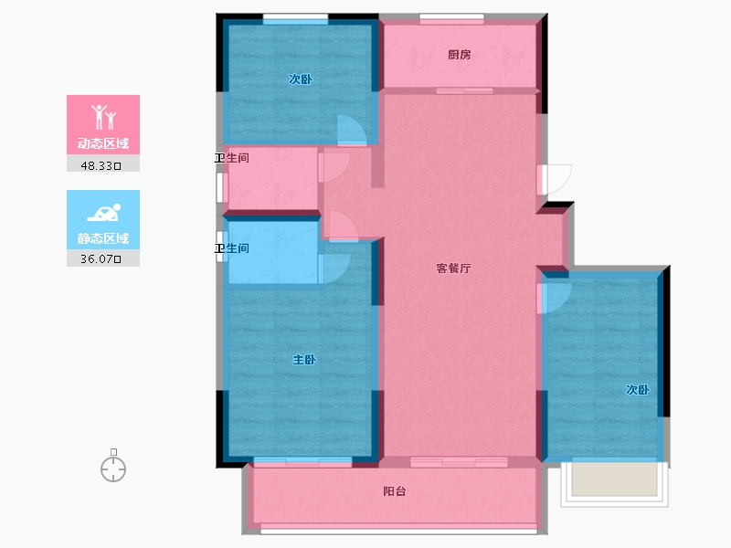 山西省-忻州市-华悦壹号院-112.52-户型库-动静分区