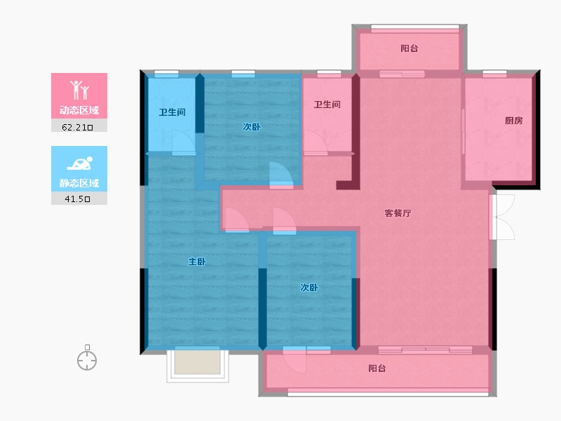 河南省-南阳市-建控江山汇-92.00-户型库-动静分区