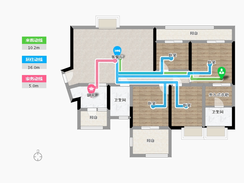 四川省-德阳市-蔚蓝半岛二期-107.82-户型库-动静线