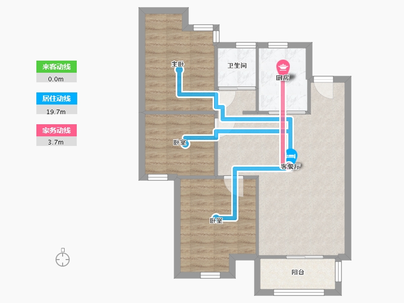 江苏省-南京市-弘阳旭日爱上城-第三区-70.99-户型库-动静线