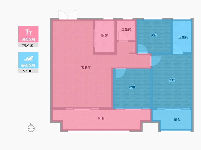 河南省-平顶山市-郏县建业城3期-123.00-户型库-动静分区