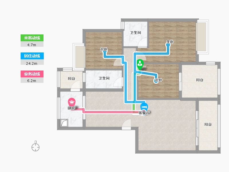 湖南省-邵阳市-福星御景城-132.00-户型库-动静线