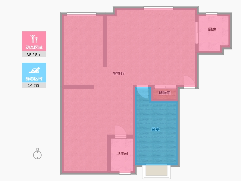 福建省-厦门市-水晶湖郡-110.58-户型库-动静分区