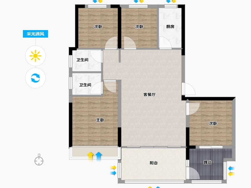 河南省-濮阳市-建润府-120.00-户型库-采光通风