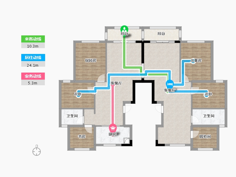 浙江省-湖州市-德清千龙茗苑-160.00-户型库-动静线