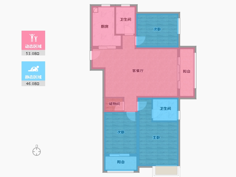 福建省-南平市-皇庭御园-88.00-户型库-动静分区