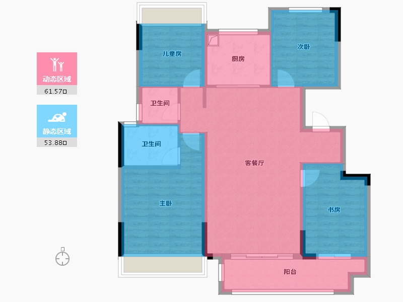 江西省-赣州市-中梁江都府-101.80-户型库-动静分区