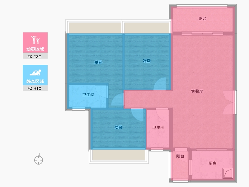 广东省-云浮市-万汇广场-92.71-户型库-动静分区