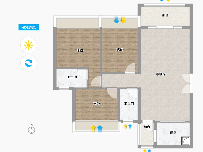 广东省-云浮市-万汇广场-92.71-户型库-采光通风