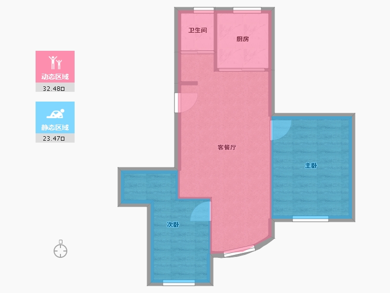 上海-上海市-通波小区-51.24-户型库-动静分区