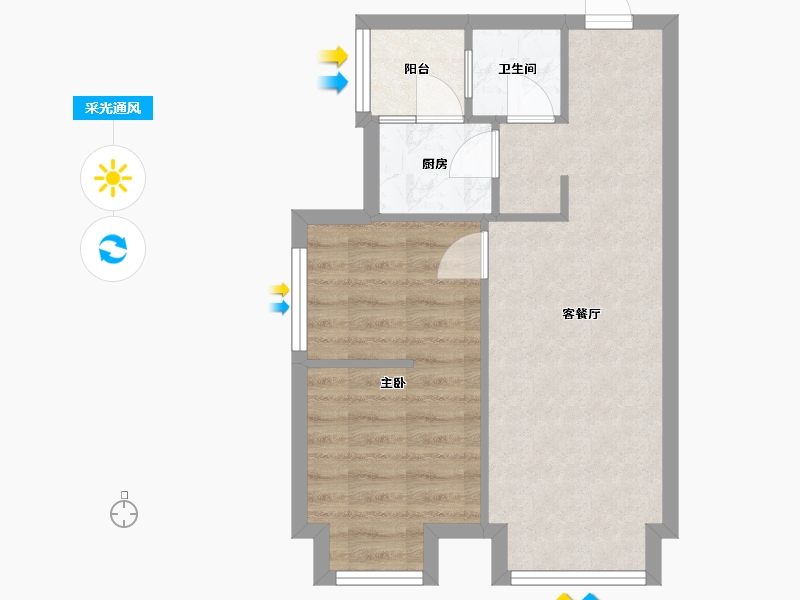 四川省-成都市-仁美大源印象-47.93-户型库-采光通风