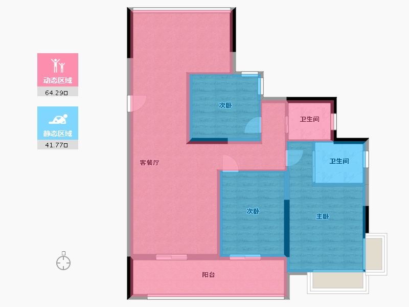 湖北省-孝感市-民邦壹号院-95.14-户型库-动静分区