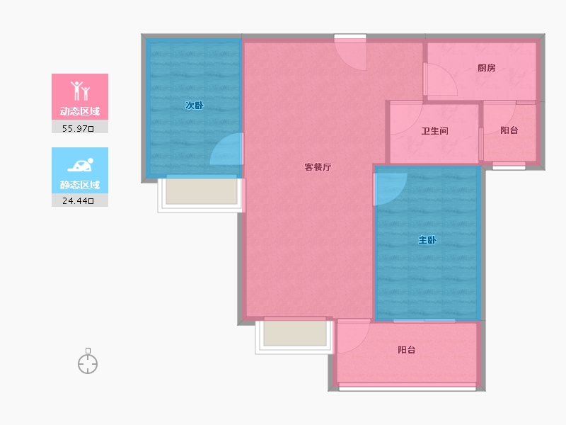 四川省-成都市-南城都汇-73.60-户型库-动静分区