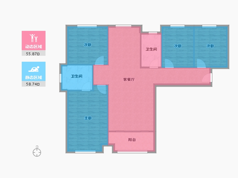 山东省-淄博市-明博新城-105.00-户型库-动静分区