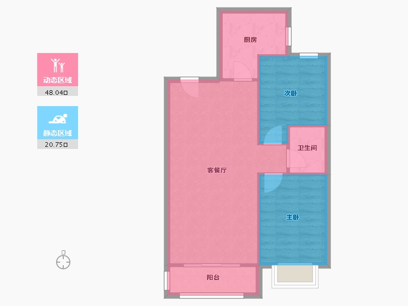 河北省-唐山市-渤海豪庭-63.00-户型库-动静分区