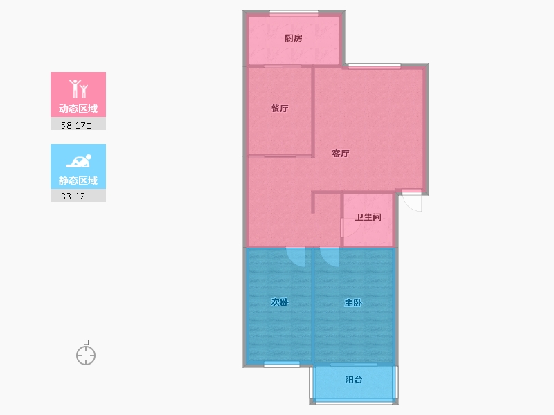 宁夏回族自治区-银川市-大地世纪小区-迎春苑-80.80-户型库-动静分区