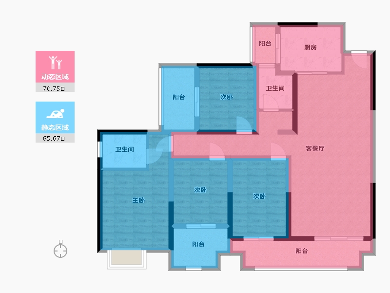 湖南省-娄底市-万盛三期-140.00-户型库-动静分区