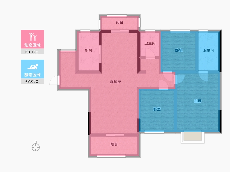 河南省-信阳市-城央学府-110.52-户型库-动静分区