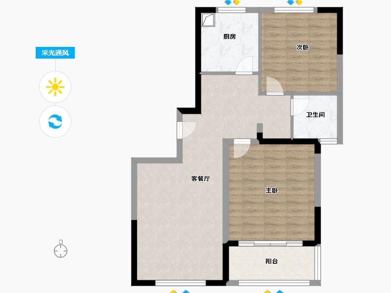 上海-上海市-樟盛苑-78.00-户型库-采光通风