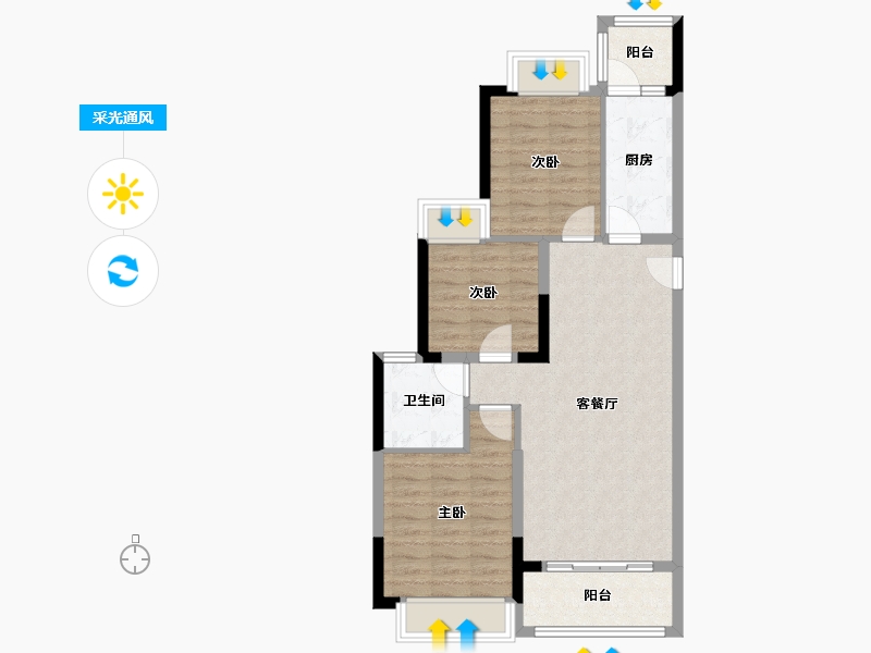 湖北省-武汉市-恒大科技旅游城-78.99-户型库-采光通风