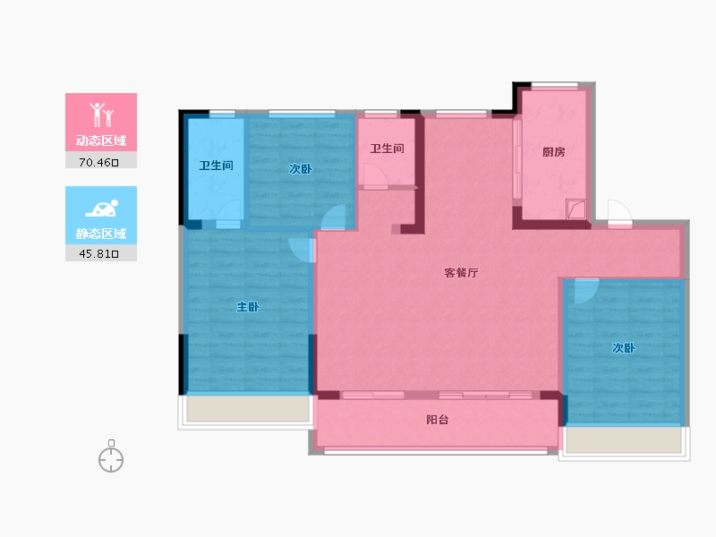 山东省-济南市-绿城春来晓园-104.80-户型库-动静分区