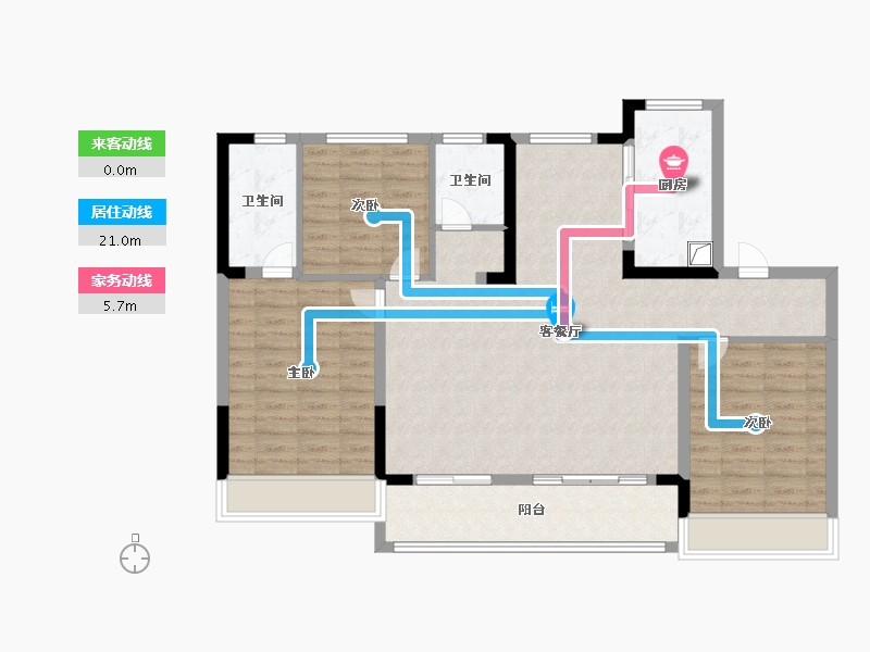 山东省-济南市-绿城春来晓园-104.80-户型库-动静线